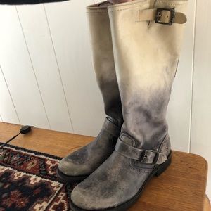 Frye Veronica distressed slouch boots